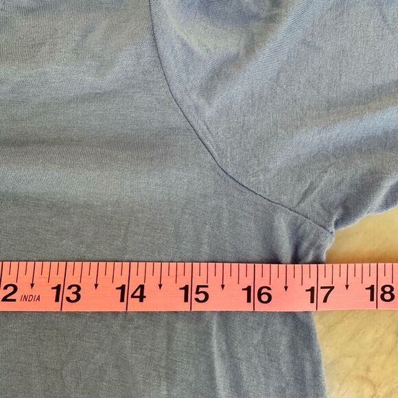 J. Crew periwinkle blue long wrap tie blouse stretch size XS NWT - Picture 6 of 7